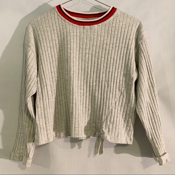 Zara Ribbed Top With Knot - Picture 2 of 4